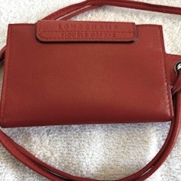 Longchamp luxury leather 6-card holder lanyard NWOT - Picture 2 of 6